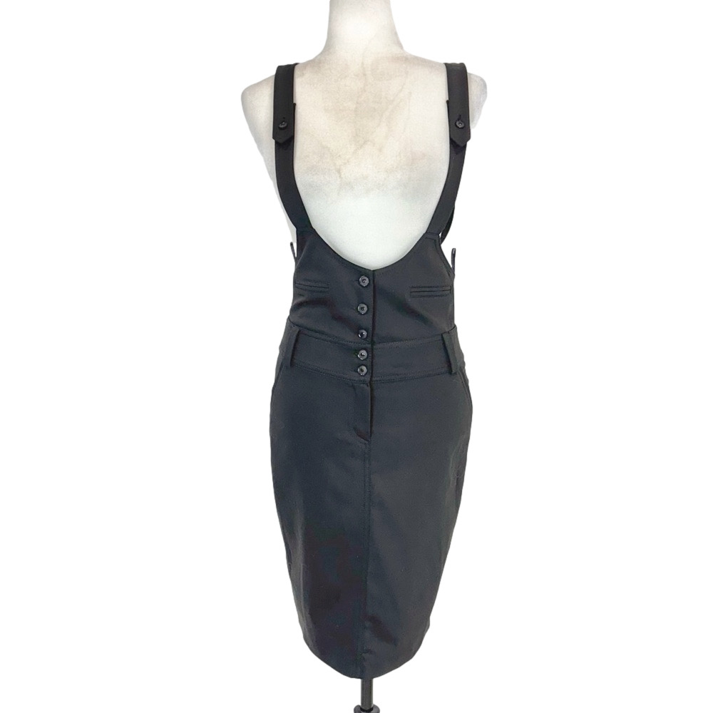 Azini black pinafore dress